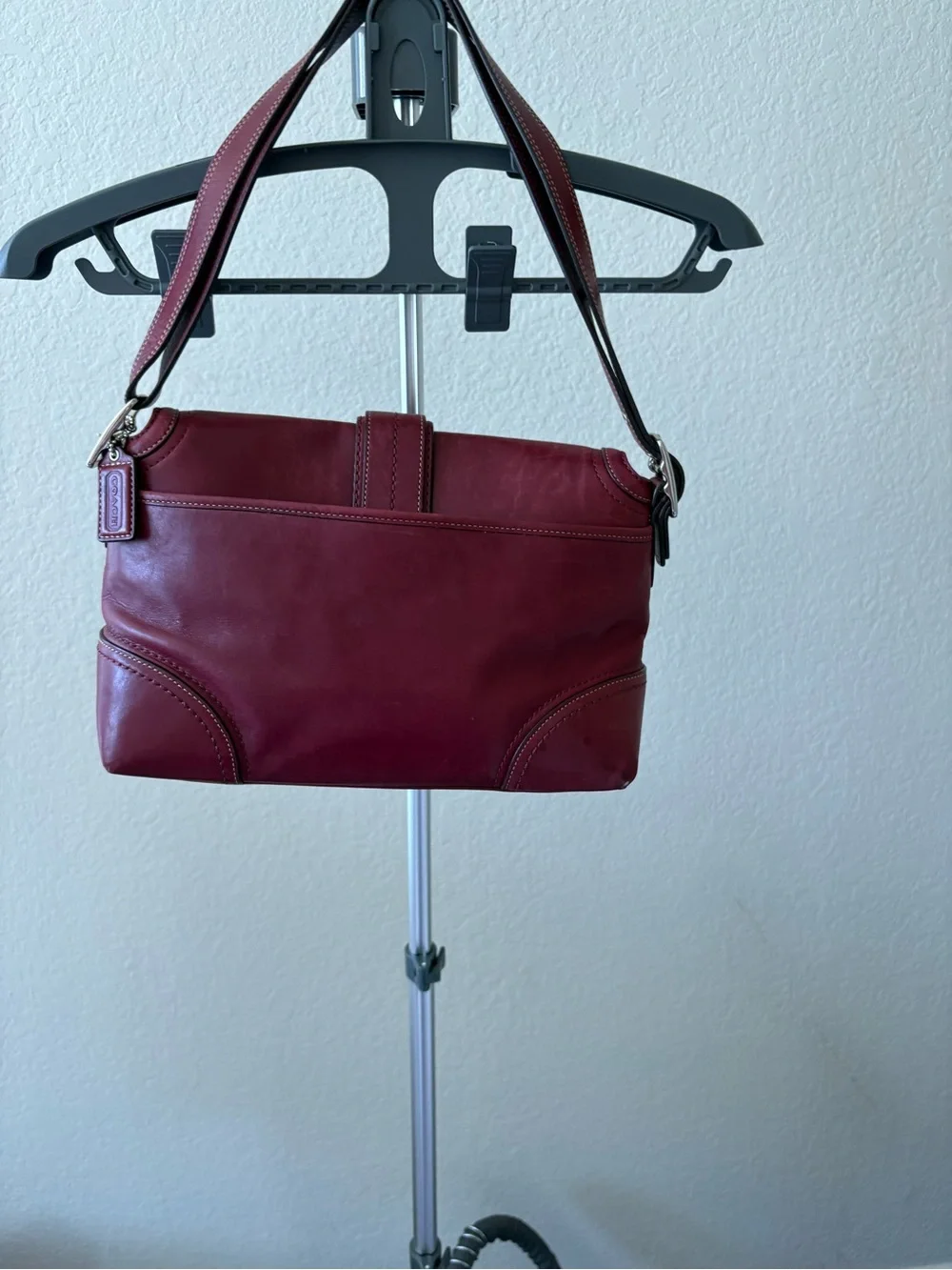 Coach Burgundy Handbag & Wallet w/ Dustbag